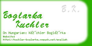 boglarka kuchler business card